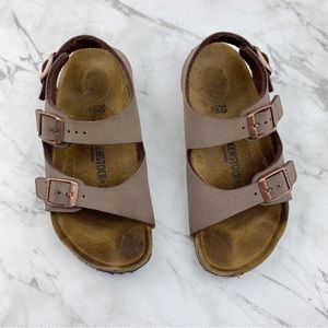 Birkenstock Roma Mocha Adjustable Two Strap Buckle Sandals Shoes Kids 30 US 12